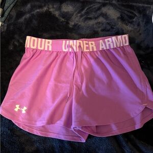 Under armour size extra small purple athletic shorts